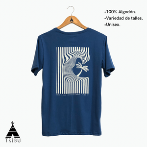 Remera palms azul